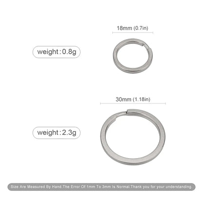 5pcs Titanium Alloy Key Ring 18mm/30mm Keychain Outdoor Tool EDC Buckle Accessories