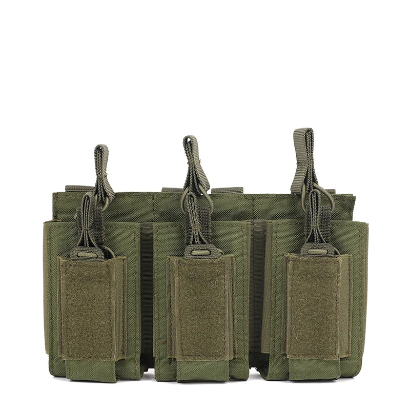 Tactical Mag Holder Triple Mag Pouch Open-Top Mag Pouches Magazine Pouches for M4 M16 AK Molle Backpack Hunting Gear