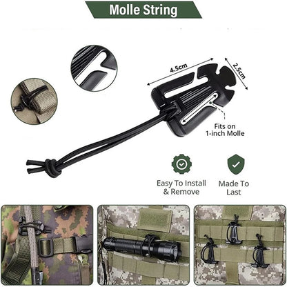 5Pcs Backpack Buckle Clamp Carabiner Survival Gear Tools Carabiner Clips Outdoor Nylon Camping Bag Hanger Hook Wild Hike