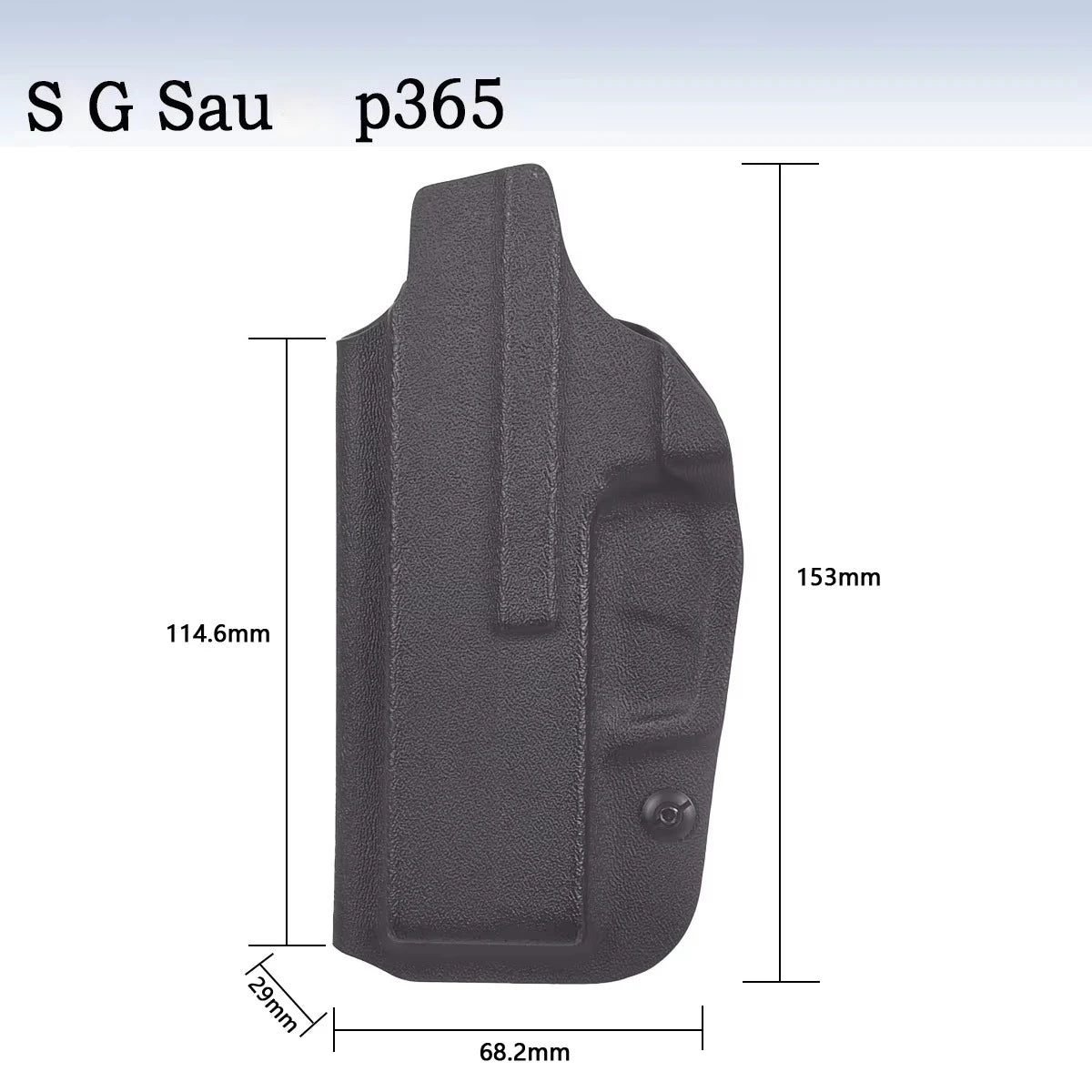 PVC Holster For 1911 Glock 17 19 26 43 43X Tauru M17 P07 P365 PPQ Inside Waistband Concealed Carry Belt Clip Stack Pouch