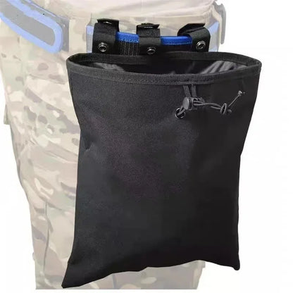 Outdoor Large MOLLE Dump Pouch Tactical Mag Recovery Bag Drawstring Magazine Recycling Storage Pack Hunting Gear Holder