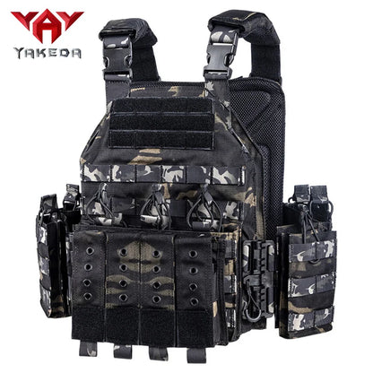 YAKEDA quick dismantling tactical training vest outdoor CS protective equipment combat vest camouflage suit