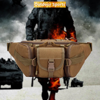 Outdoor Sports Waterproof Waist Bag Camping Multifunctional Men's Fishing Waist Bag Camouflage Backpack