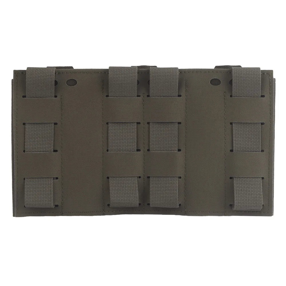 SP Elastic Single Triple Molle Mag Holster Compatible with AR 5.56 Magazine Vest Airsoft Front Panel Expansion Second Layer Bag