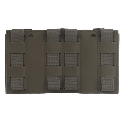 SP Elastic Single Triple Molle Mag Holster Compatible with AR 5.56 Magazine Vest Airsoft Front Panel Expansion Second Layer Bag