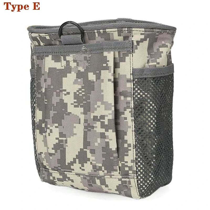 Tactical Molle Folding Magazine Dump Drop Pouch Utility Drawstring Recovery Mag Holster Ammo Bag Hunting Accessories Pouch