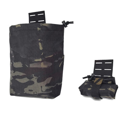 Tactical Foldable Bag Airsoft EDC Molle Foldable Bag Gear Hunting Recycling Storage Carrier Waist Pouch Multicam 500D