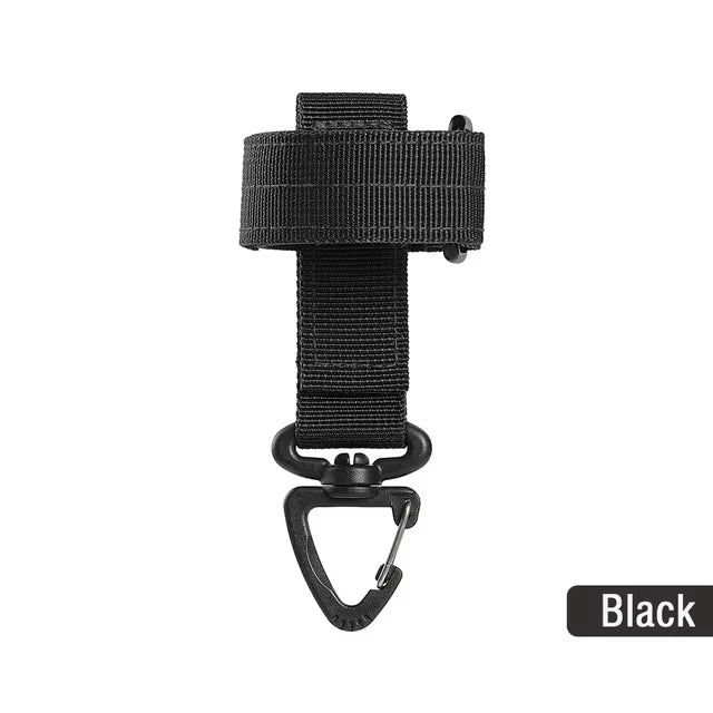 Multi-Purpose Nylon Safety Gloves (with Hook & Clip) - Tactical Design for Outdoor Climbing, Camping & Rope Work