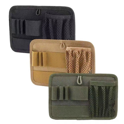 Tactical EDC Mesh Storage Pouch Hook Fasteners Modular Panel Organizer Adhesive Backboard Backpack Vest Expansion Accessory Bag