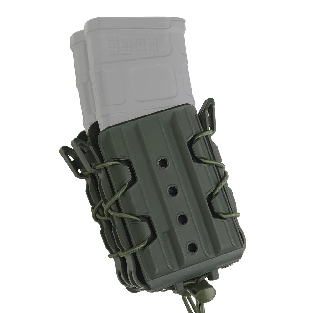 All Terrain Double Rifle Magazine Pouch M4 AR 5.56 AK 7.62 Mag Holster Carrier Cartridge Holder for Molle Vest Belt