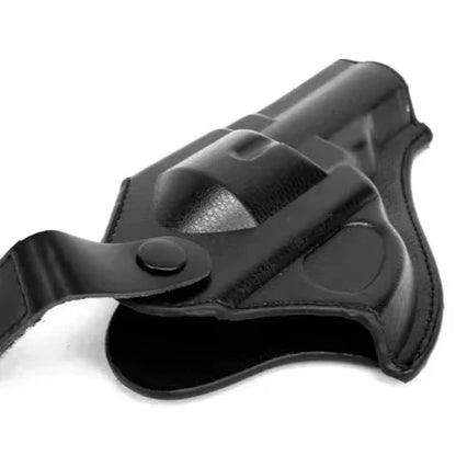 WarGame Assault  Black Tactical Force Leather Revolver Hunting Training Holster (Short) Military