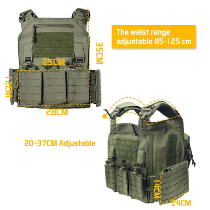 ZH02 EMERSONGEARS Nylon Combat suit laser cutting vest with 5.56 hydration backpack with 2L triple magazine pouch Set