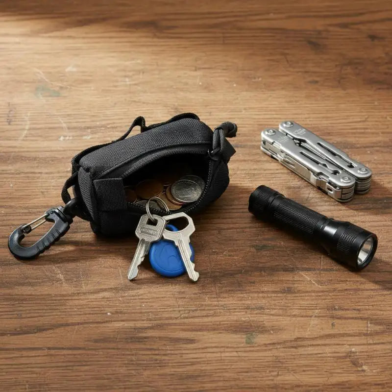 Outdoor Buckle Bag EDC Pouch Zipper Key Card Holder Small Tools Bag Portable Wallet Pouch Outdoor Hunting Waist Bags