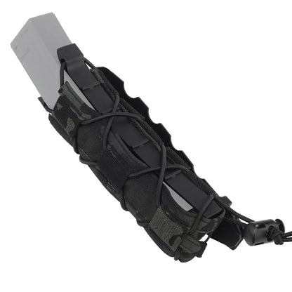 Tactical 9mm Extended Pistol Magazine Pouch Submachine Gun Long Single Mag MOLLE Malice Clip  MP5 MP7 UMP45 Airsoft Accessories