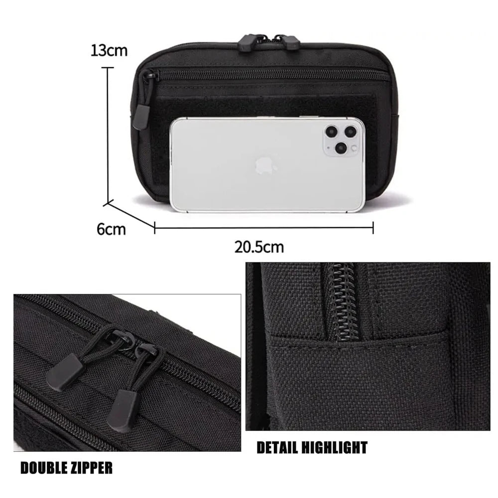 1000D Laser Cut Molle Pouches Compact Water-Resistant Utility Admin Pouch for Vest Backpack Duty Belt Hunting Vests