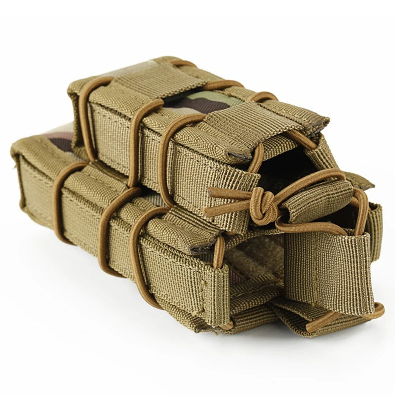 5.56 9mm Magazine Pouch AK AR M4 AR15 Double Magazine Bag Rifle Pitol Molle Mag Holster Pouch for Hunting CS Paintball