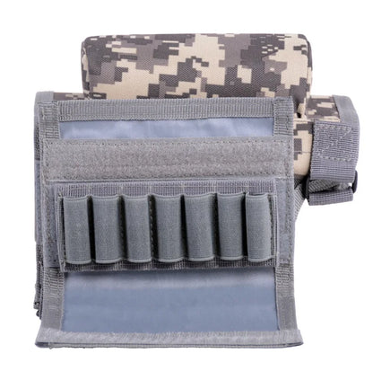 Multifunctional Tactical Buttstock Pouch Cheek Rest, Universal Gun Stock Bag with Molle, Outdoor Hunting Shooting Accessories