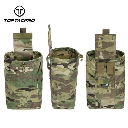 TOPTACPRO Tactical Mini Recycling Pouch EDC Dump Pouch Folding Small Waist Bag Belt Accessories 8534