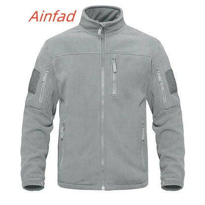 Hunting Autumn Winter Men's Stand Collar Fleece Coat Jacket Thermal Mid-Rise Jacket