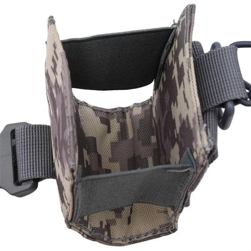 Nylon Talkie Case Adjustable Walkie Talkie Bag Molle Two Way Radio Holster Pouch Tactical Hunting Interphone Hanging Bag