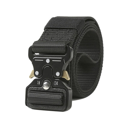 Men's Hunting Belt Quick Release Alloy Buckle Outdoor Sports Hiking Camping Belt Durable Waist Belt for Adventure Activities