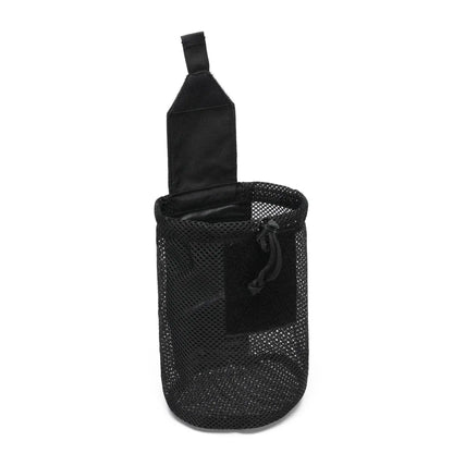 Tactical Molle Mesh Dump Pouch, Lightweight Compact Drawstring Foldable Recovery Mag Tool Pack, EDC Drop Storage Belt Bag