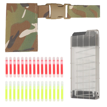 Tactical Marking Light Dispenser Belt Mounted Fluorescent Label Glow Lighting Signal Sticks Elastic Pouch Hunting Accessories
