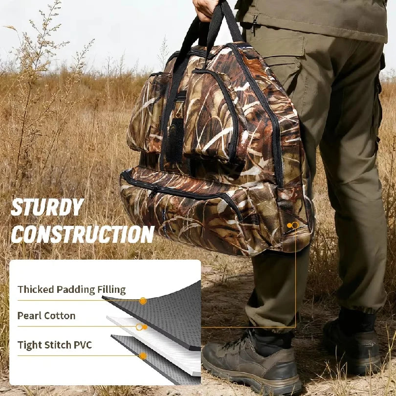 Lightweight Soft Compound Bow Case with Pockets, 600D Archery Backpack Bow Bag for Hunting
