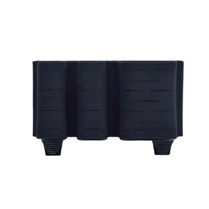 QX Tactical 2+1 Magazine Pouch 5.56 9mm Combo Mag Carrier Laser Cut MOLLE Pouch Elastic Kydex Style Holder Airsoft Gear