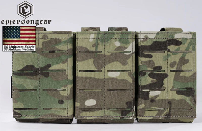 Emersongear LCS Rifle Magazine Pouch Triple FAST 9/ 5.56/7.62mm Open Quick Release Mag Nylon Holster  Accessories