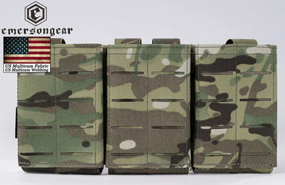 Emersongear LCS Rifle Magazine Pouch Triple FAST 9/ 5.56/7.62mm Open Quick Release Mag Nylon Holster  Accessories