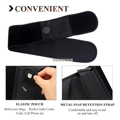 Tactical Belly Band Holster Concealed Carry Pistols Airsoft Right Left Hand Belt Holster for Sig Sauer Walther G19 / 26 / 43