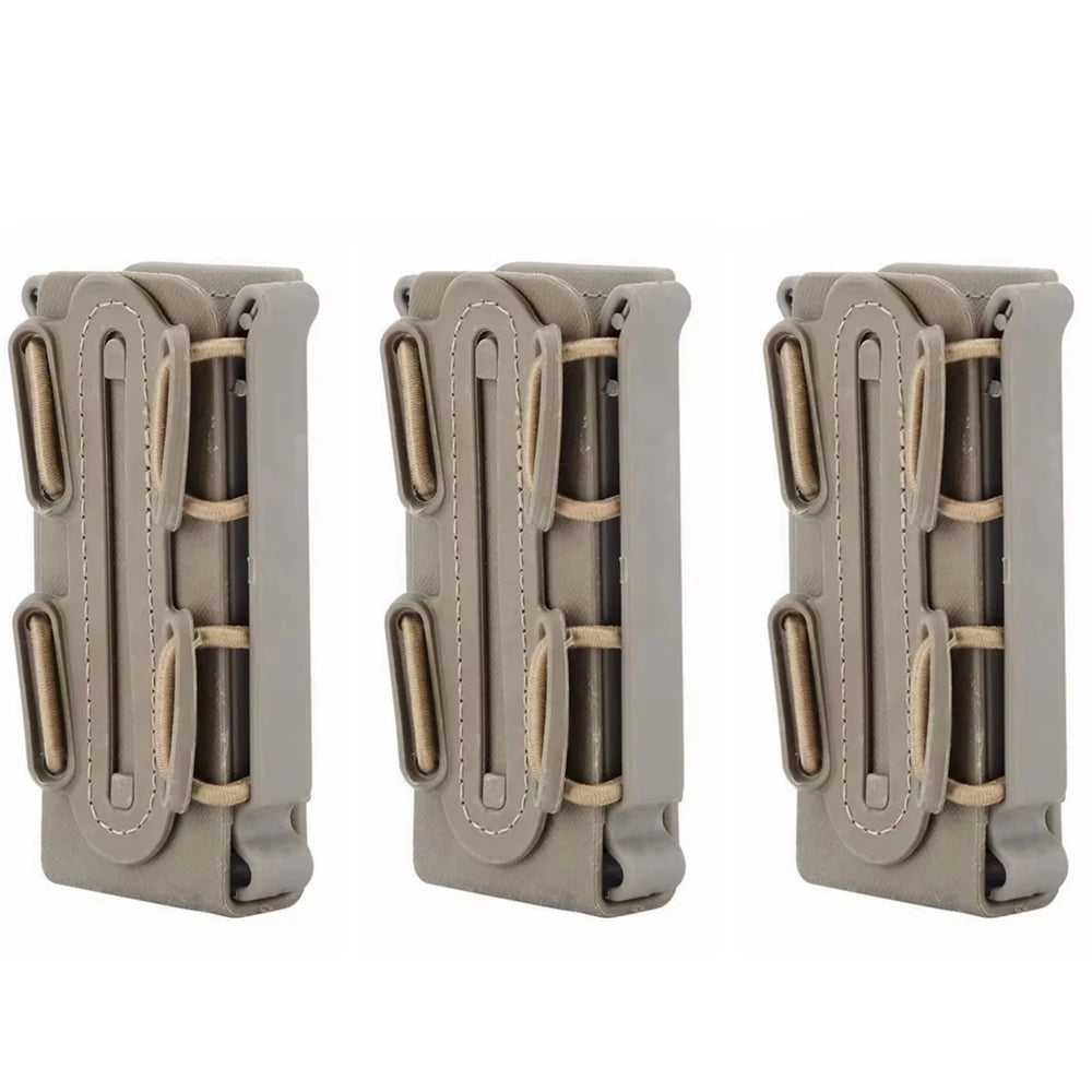 3Pcs 9mm Mag Pouches Pistol Magazine Pouch Soft Shell Magazine Pouch Tactical Rifle Fast Mag Carrier Holder for Belt&Molle Sytem