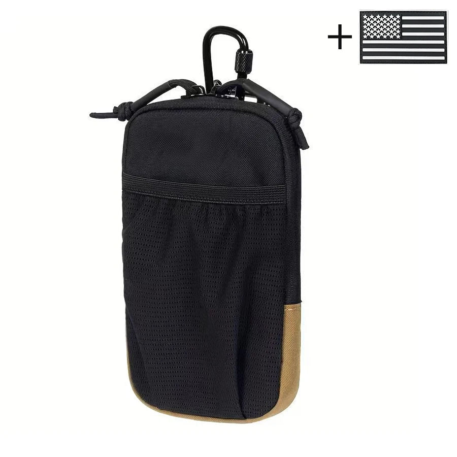 Mobile phone storage bag with mountain buckle, suitable for outdoor hiking, daily commuting, and travel as a portable waist bag