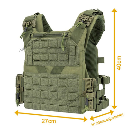 Plate Carrier Tactical Vest Comfortable Quick Release On/Off Hunting Cummerbund Fast Adjust Multi-size Airsoft Molle Gear