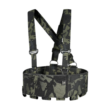 KRYDEX Tactical Ready Chest Rig Low Vis Lightweight Concealed Carry Chest Rig Vest With Elastic 5.56 Magazine Radio Pouch