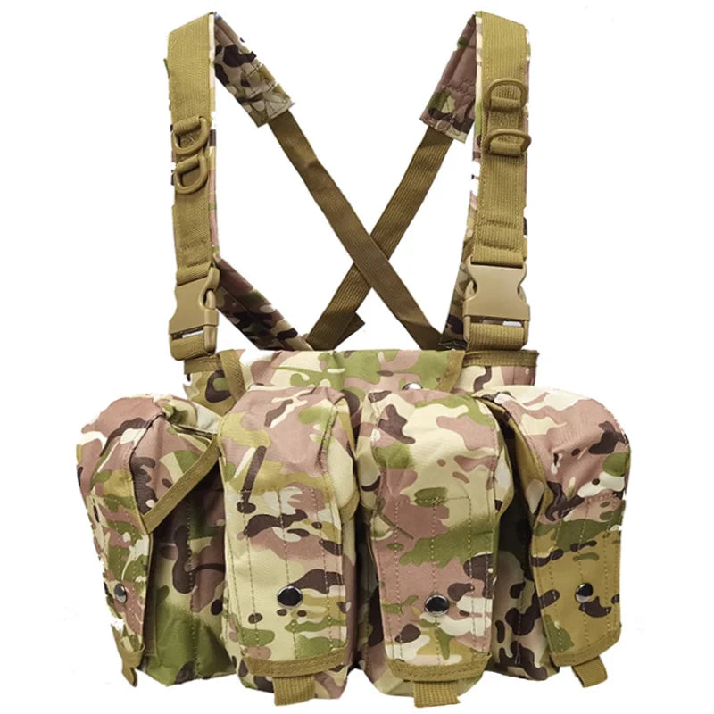 Men's Tactical Vest AK 600D Outdoor Hunting Gear Lightweight Protective Hunting Vest with Equipment Pouches for Men