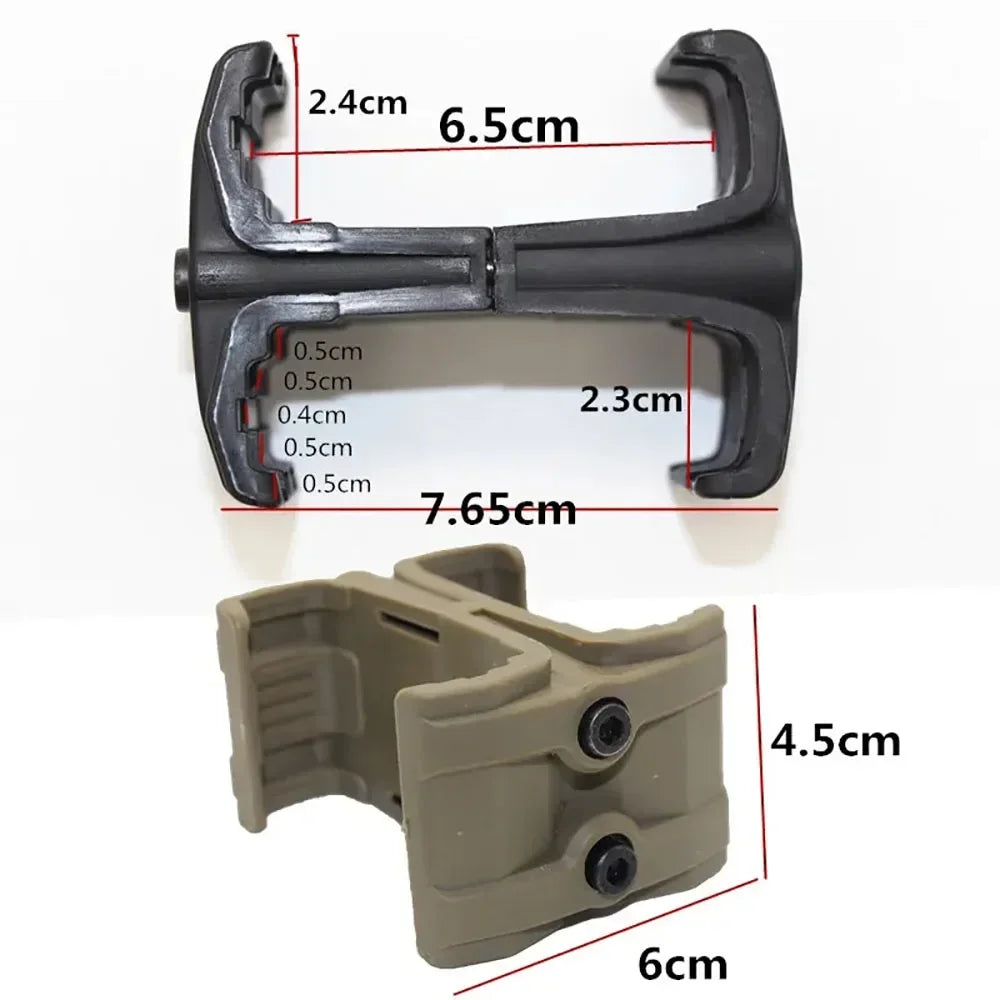 2026 Quick-Release Dual Magazine Coupler for Nerf, Telescopic 5.56 Nylon Clip Holder with Spring, Enhanced Loader Accessory