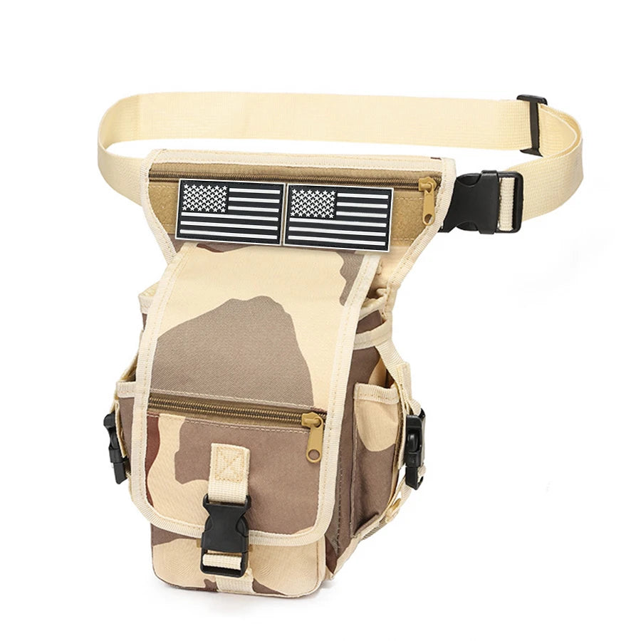 Outdoor multifunctional leg bag, quick detachable waist bag, partitioned storage, smooth zipper design