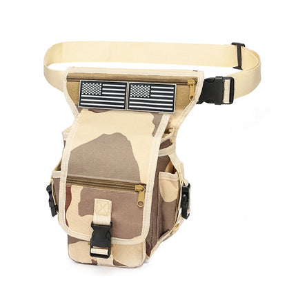 Outdoor multifunctional leg bag, quick detachable waist bag, partitioned storage, smooth zipper design