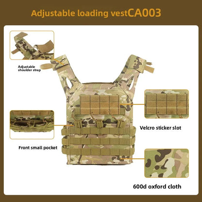 Quick Release Tactical Combat Vest Oxford Breathable Multi-Pocket Military Training Vest Soft Lightweight for Airsoft Paintball