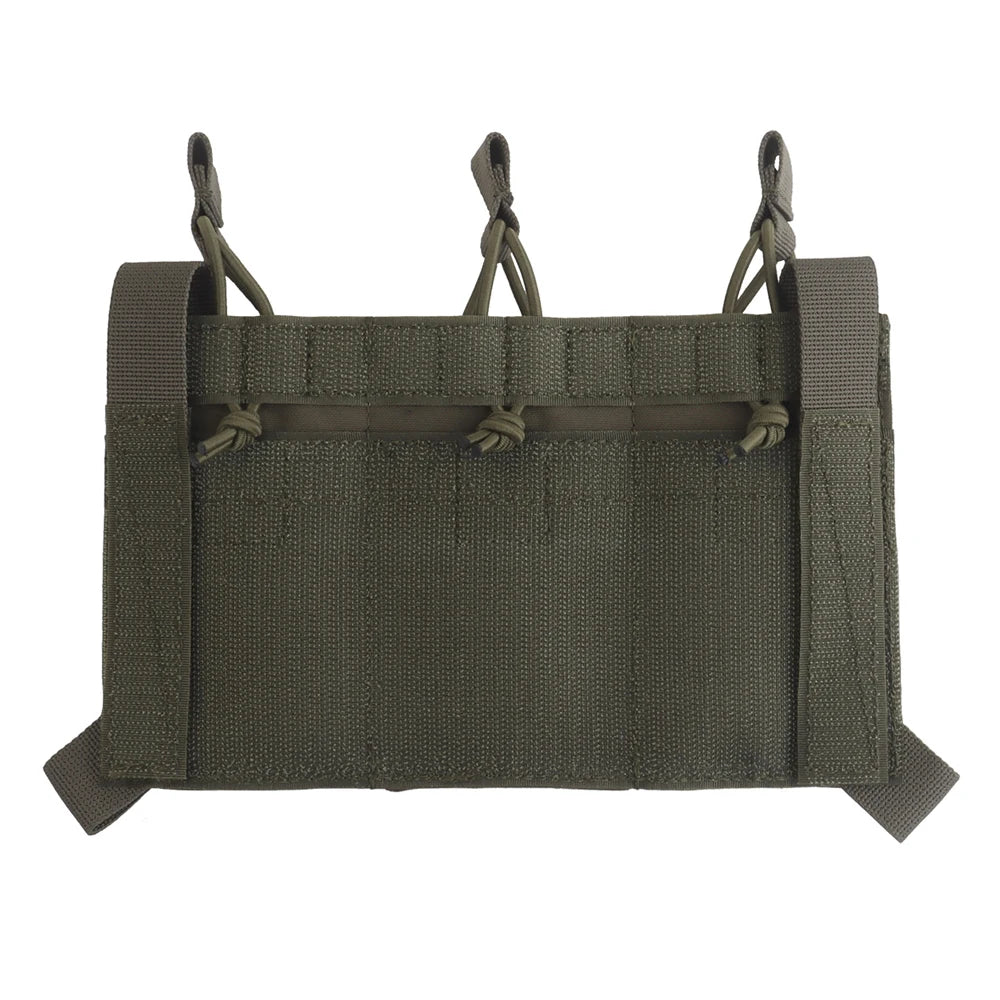 K Style Tactical Triple Magazine Pouch AR15 M4 5.56 Open-Top MAG3 Pouch for Hunting Airsoft Molle Vest Plate Carrier Front Panel