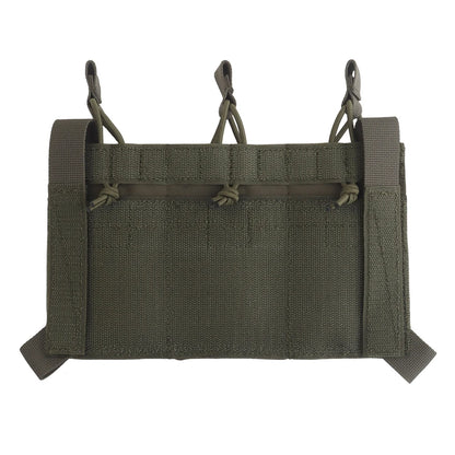 K Style Tactical Triple Magazine Pouch AR15 M4 5.56 Open-Top MAG3 Pouch for Hunting Airsoft Molle Vest Plate Carrier Front Panel