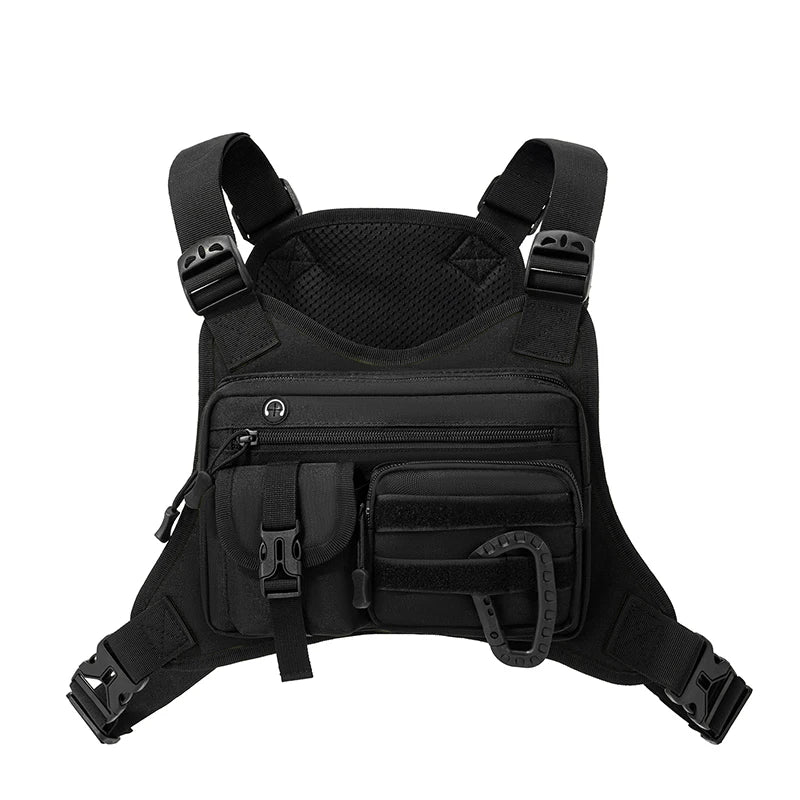 Outdoor Sports Chest Bag Vest Men Women Backpack Multi Pocket Travel Work Front Rig Fanny Pack Running Cycling Tactical EDC Bag