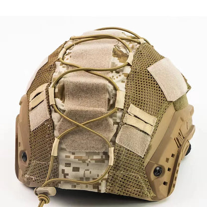 Tactical Helmet Cover Cloth Camo Headwear for Ops-Core Fast Helmets Airsoft Paintball Military Helmet with Elastic Cord