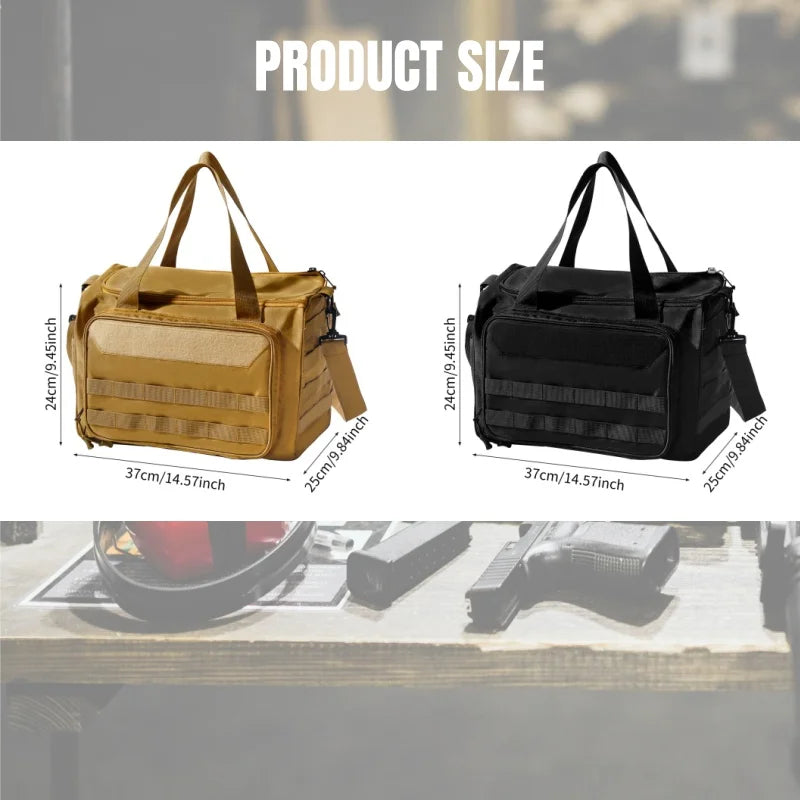 Gun Range Bag Outdoor Hunting Training Shooting Tactical Pistol Gun Case Hiking Camping Large Capacity Handbag