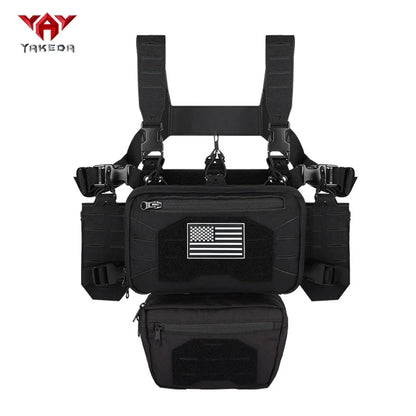 YAKEDA Outdoor Equipment Chest Hanging Bellyband Laser MOLLE Mounting Multi functional Chest Hanging