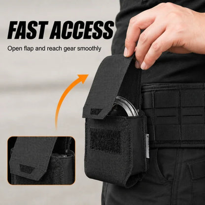 Quick Release Handcuffs Pouch Case Molle Shackles Holder Standard Universal Holster Plastic Clip External Waist Support Belt