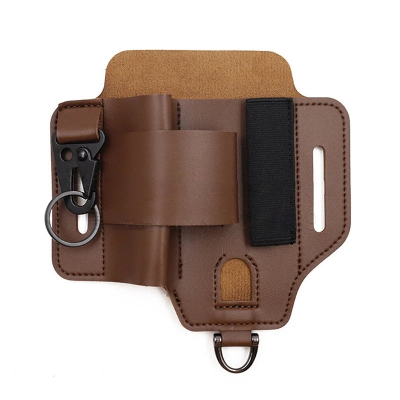 Multitool Sheath Pocket Organizers With Holder Tactically Tool Holsters Leather Belt Sheath Hanging Waist Belt 69HD