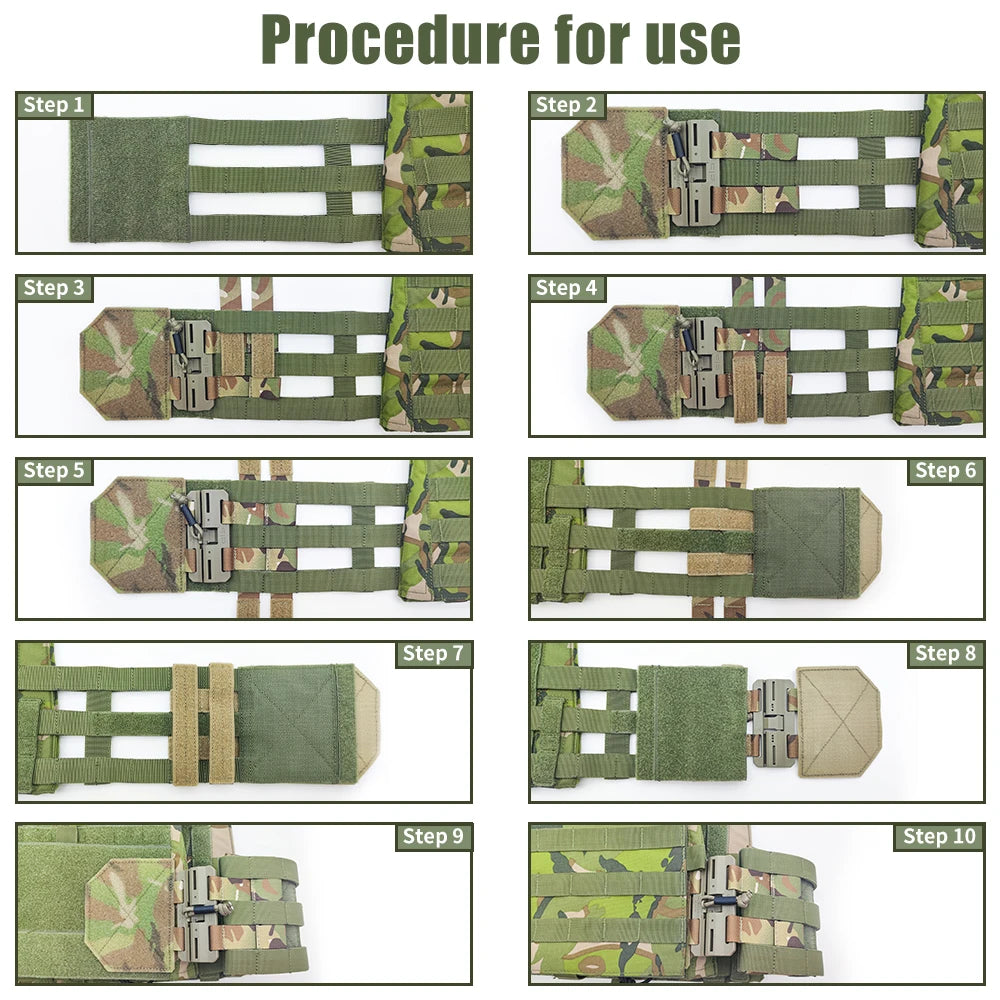 BG Tactical Vest Quick Buckle Set, Portable Detachable Magnetic Clip Set, Hunting Vest Accessories